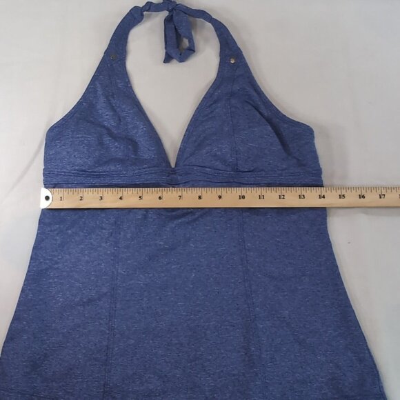 Athleta Purple Halter Tank Top Women's M Medium Built in Bra Heather Sleeveless - Picture 5 of 11